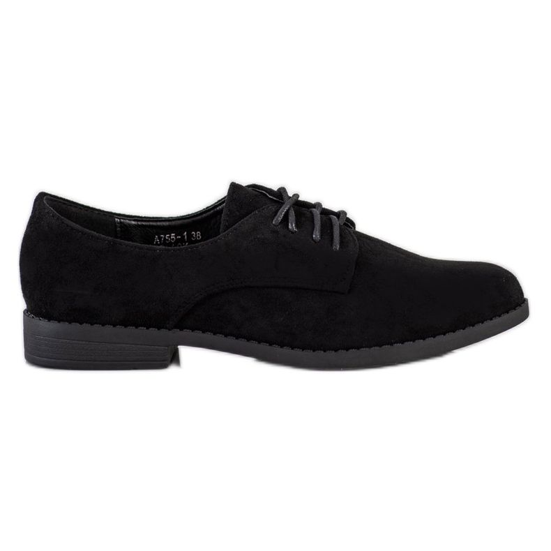 SHELOVET Sapatos de amarrar clássicos preto