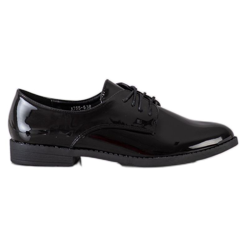 SHELOVET Sapatos de amarrar clássicos preto