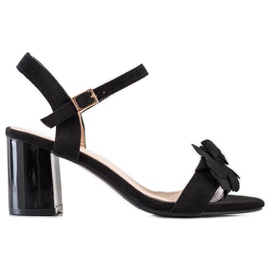 S. BARSKI Sandálias Com Flor S.BARSKI preto