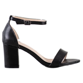 Goodin Sandálias clássicas de salto alto preto