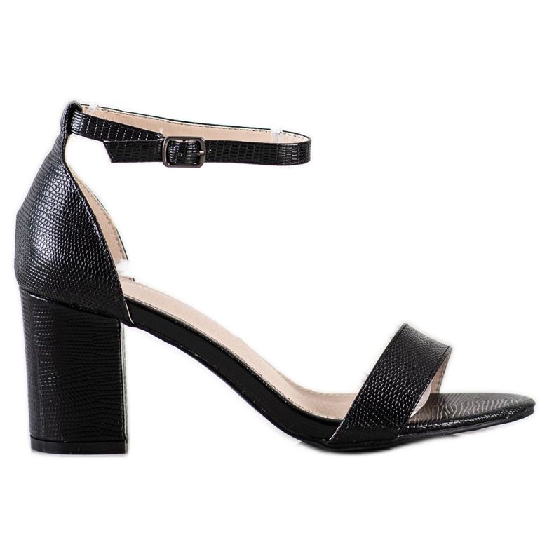 Goodin Sandálias clássicas de salto alto preto