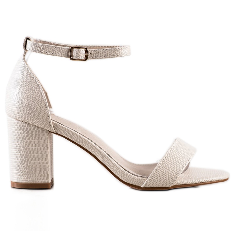 Goodin Sandálias clássicas de salto alto bege