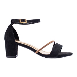 Goodin Sandálias Elegantes Com Zircônia Cúbica preto Goodin Sandálias Elegantes Com Zircônia Cúbica preto