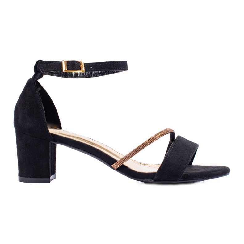 Goodin Sandálias Elegantes Com Zircônia Cúbica preto