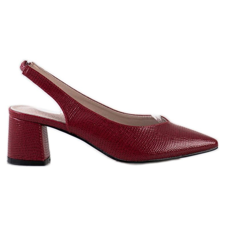 Goodin Sapatos elegantes com salto exposto vermelho Goodin Sapatos elegantes com salto exposto vermelho