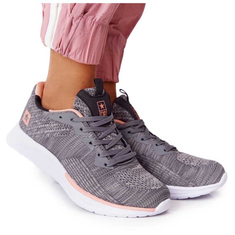 NEWS Calçados Esportivos Femininos Comfort Foam Grey Longa Distância cinza
