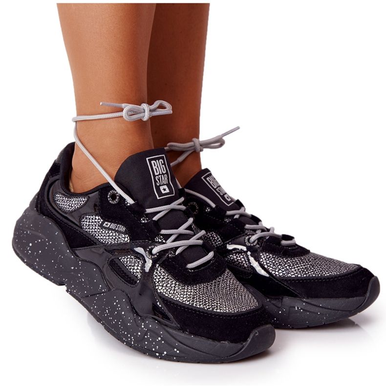 Sapatos esportivos femininos Memory Foam Big Star HH274325 Preto