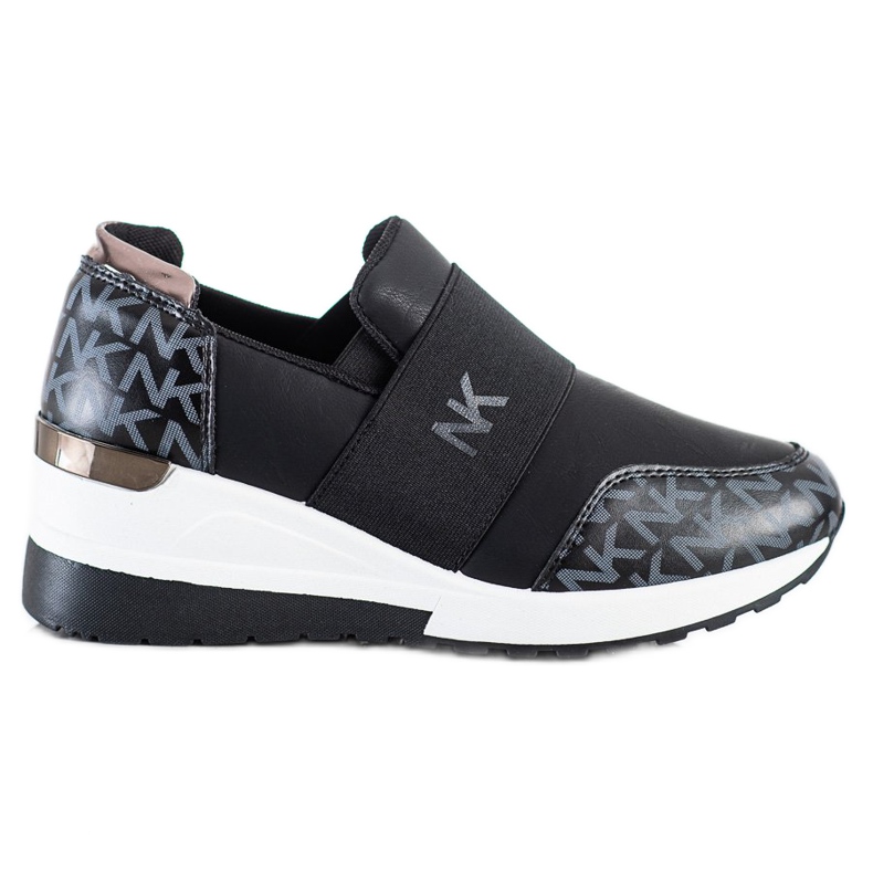 SHELOVET Tênis Pretos Deslizantes