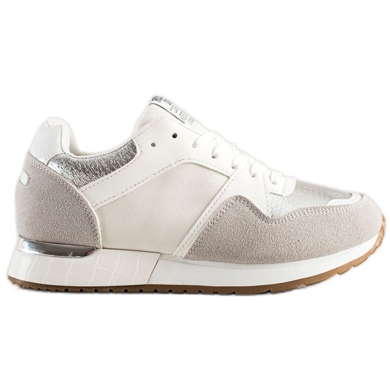 SHELOVET Tênis elegantes BRANCOS E CINZENTOS cinza