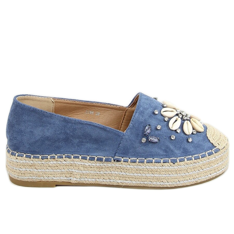 Alpercatas azuis com conchas 2798 Blue azul