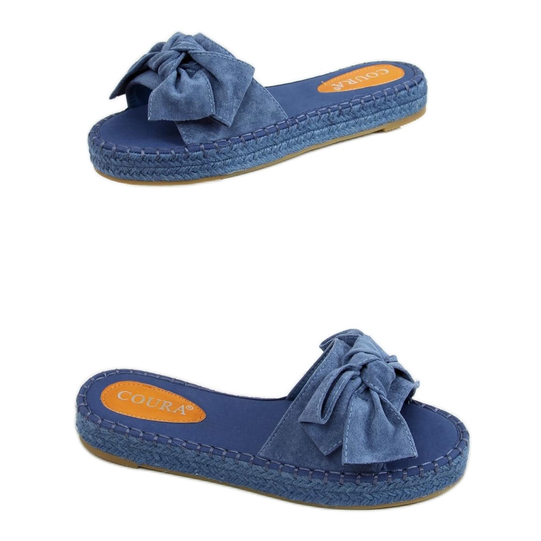 Sapatilhas alpercatas azuis com laço 266 Azul