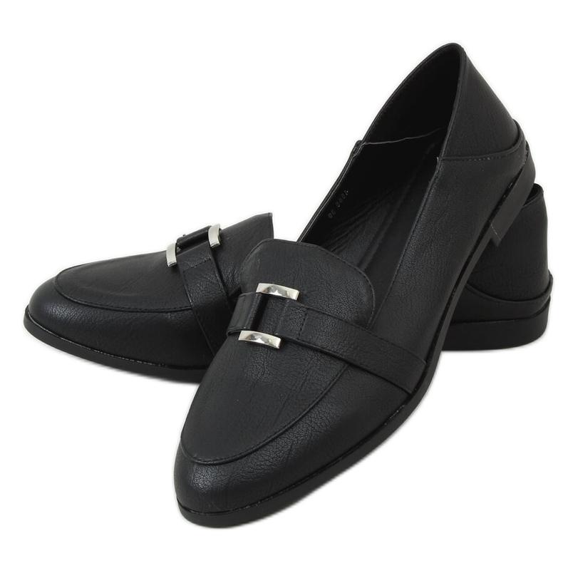 Mocassins femininos negros 4585 Preto