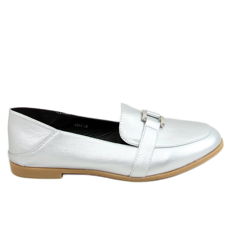 Mocassins femininos prata 4585 prata