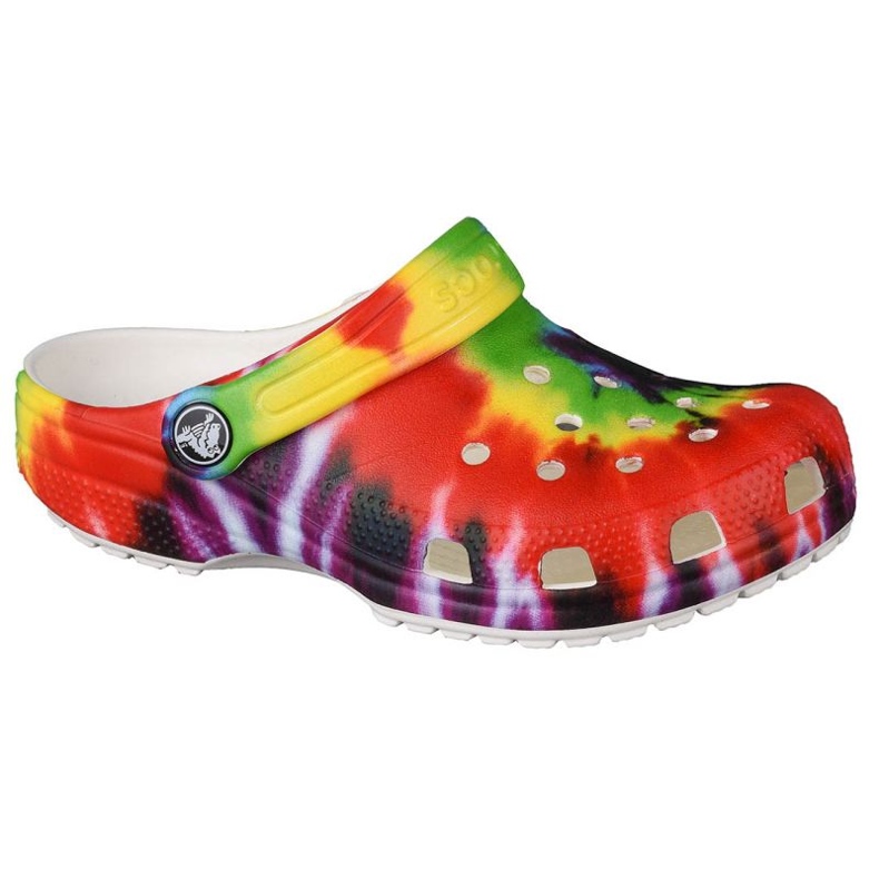 Crocs Classic Tie-Dye Graphic K Clog Jr 205451-90H multicolorido amarelo