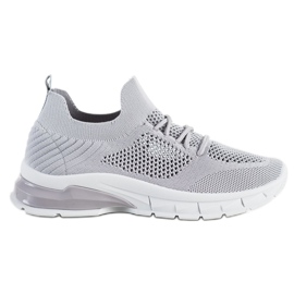 Filippo Tênis com cordões e aberturas cinza