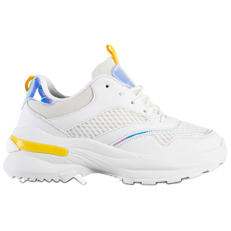 SHELOVET Tênis na plataforma com malha branco