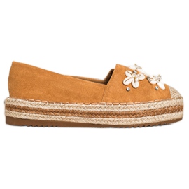 Seastar Alpercatas com conchas castanho
