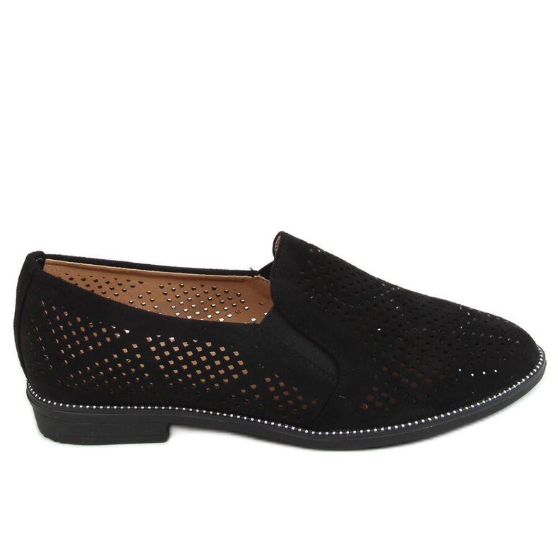 Mocassins pretos abertos YT-62 Black