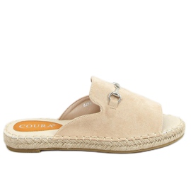 Chinelos alpercatas bege com fivela 8294 bege