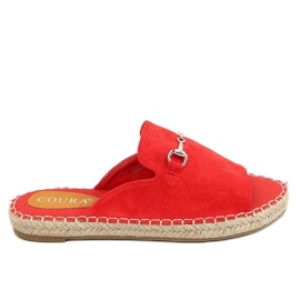 Chinelos alpercatas com fivela vermelha 8294 Vermelho
