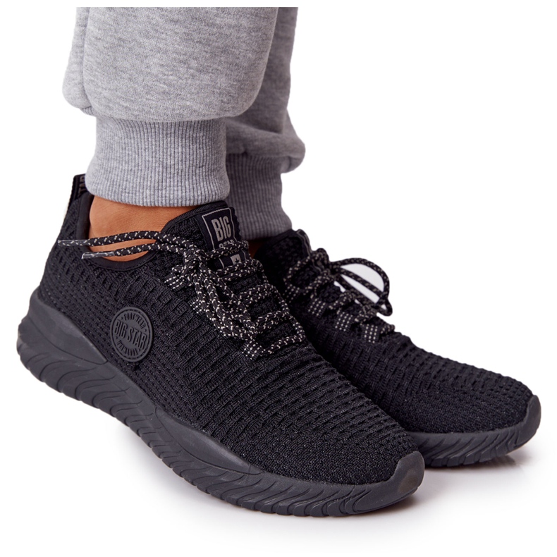 Sapatos esportivos femininos Memory Foam Big Star HH274298 Preto