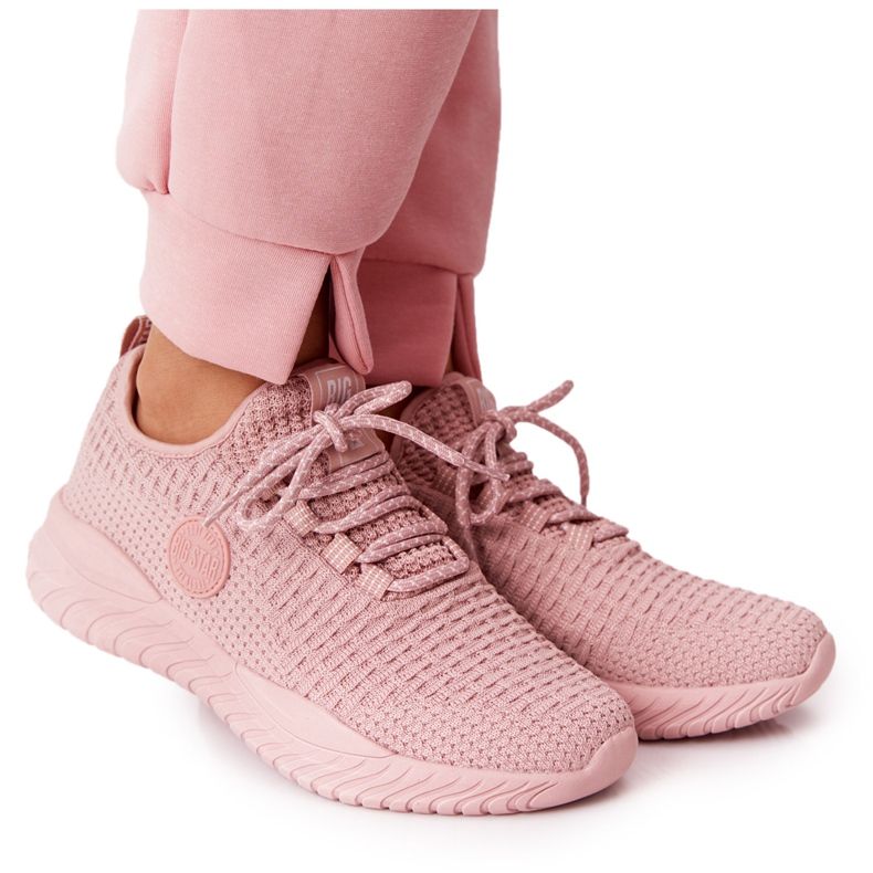 Sapatos esportivos femininos Memory Foam Big Star HH274299 rosa