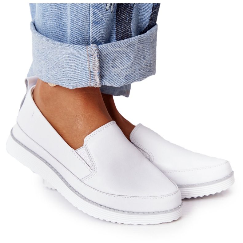 Tênis feminino slip-on branco S.Barski