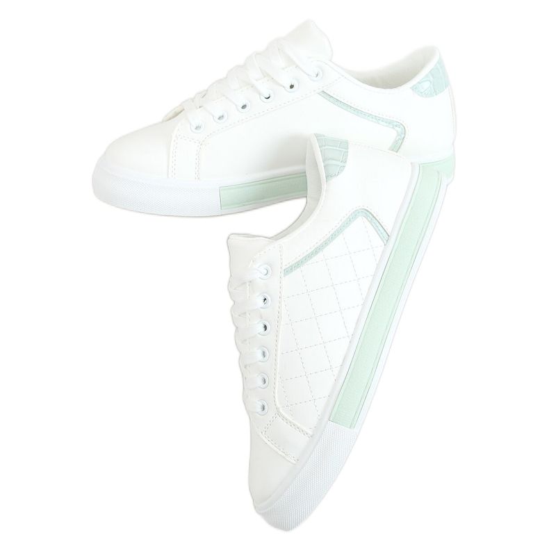 Tênis feminino branco e azul A88-86 Blue