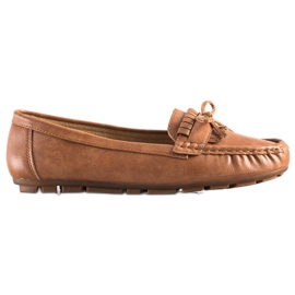 Clowse Mocassins marrons com arco castanho