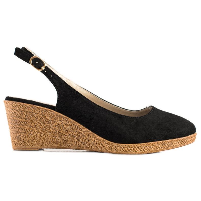 Goodin Bombas de cunha confortáveis preto