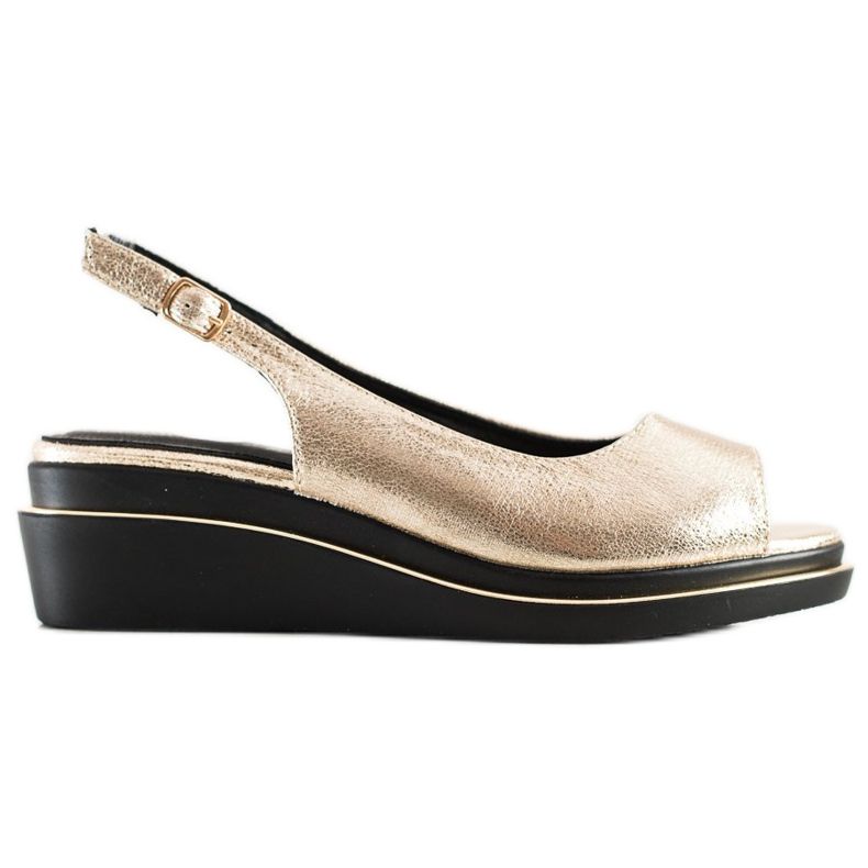 Goodin Sandálias douradas brilhantes dourado