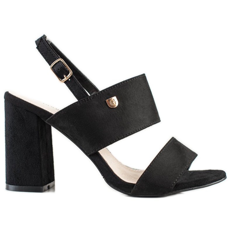 Goodin Sandálias em uma barra larga preto