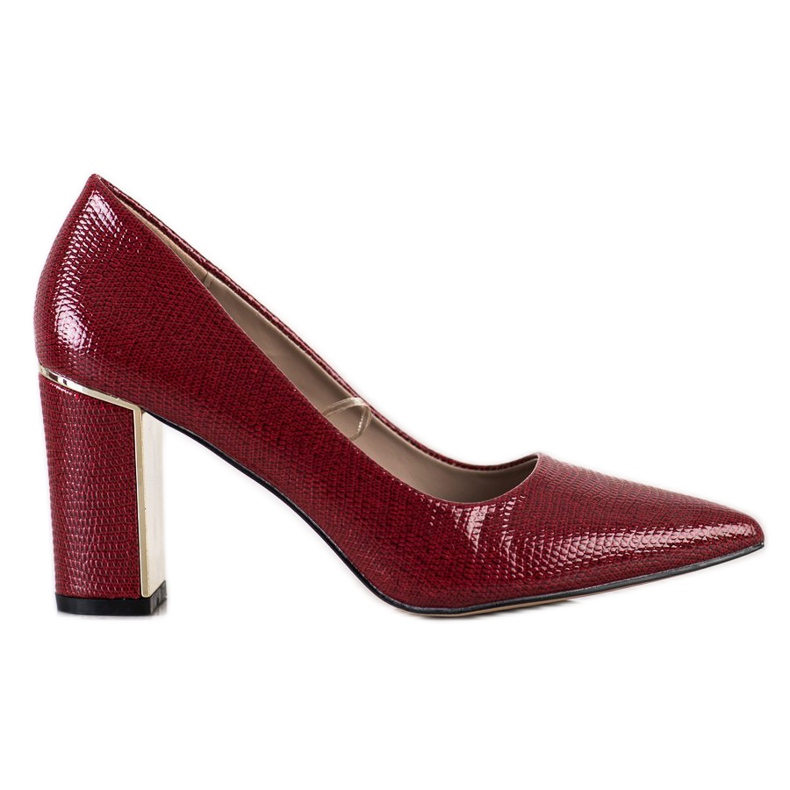 Goodin Bombas elegantes de salto alto vermelho