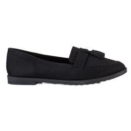 SHELOVET Mocassins casuais com franjas preto SHELOVET Mocassins casuais com franjas preto
