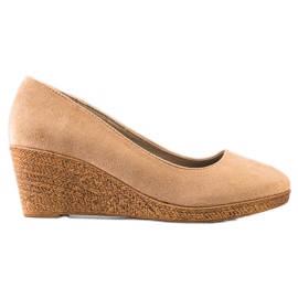 Goodin Bombas de cunha leve bege Goodin Bombas de cunha leve bege