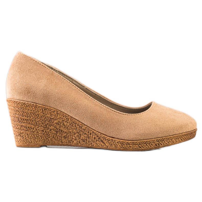 Goodin Bombas de cunha leve bege