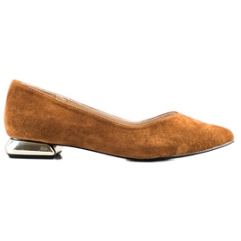 Goodin Bombas de salto plano marrom