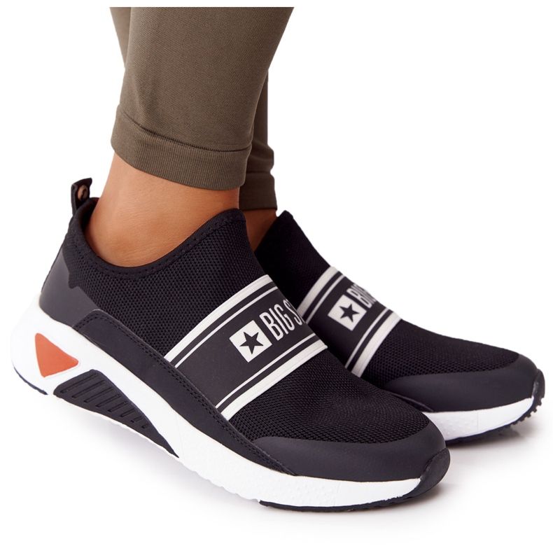 Tênis esportivos Slip-On Memory Foam Big Star HH274536 Preto