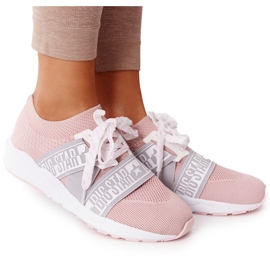 Sapatos esportivos femininos Memory Foam Big Star HH274353 rosa Sapatos esportivos femininos Memory Foam Big Star HH274353 rosa