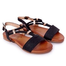 S.Barski Sandálias infantis S. Bararski Comfort Black preto