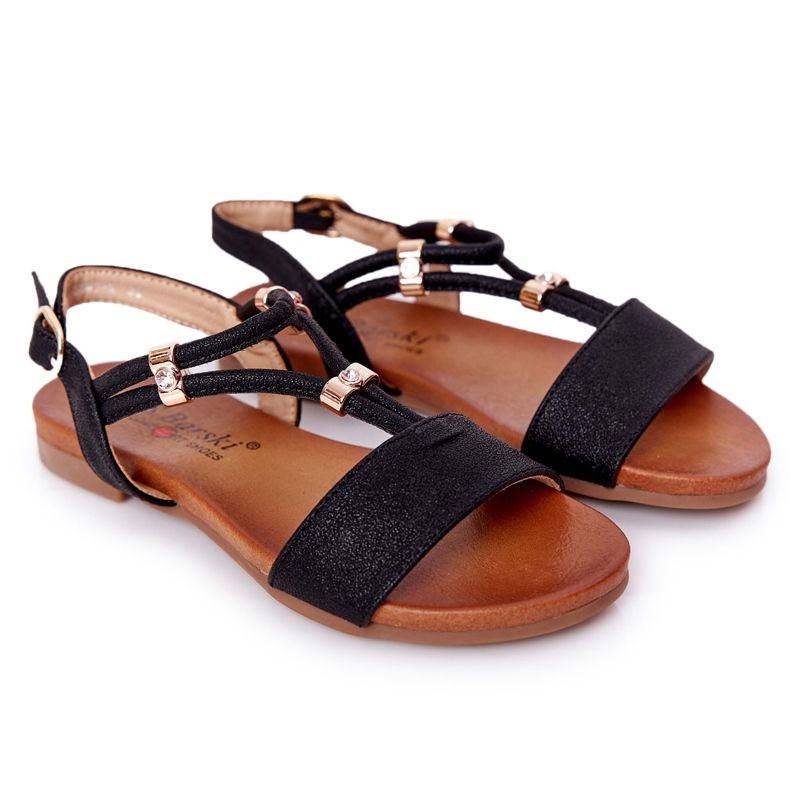 S.Barski Sandálias infantis S. Bararski Comfort Black preto