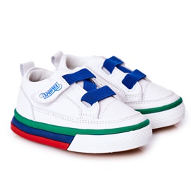 Apawwa Tênis infantil com canelado branco e azul marinho Baxter azul-marinho