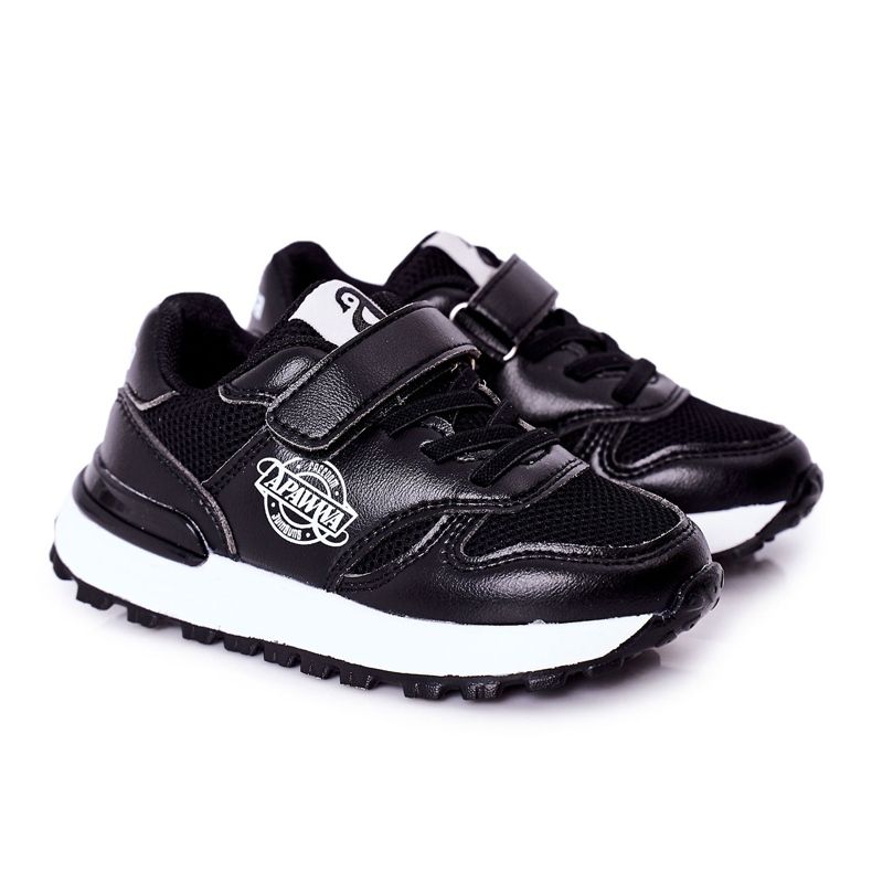 Apawwa Calçados infantis esportivos tênis preto Skatepark