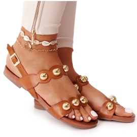 Sandálias Com Jatos S.Barski 541-52 Marrom