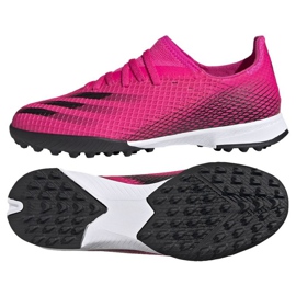 Chuteiras Adidas X Ghosted.3 Tf Jr FW6927 multicolorido rosa