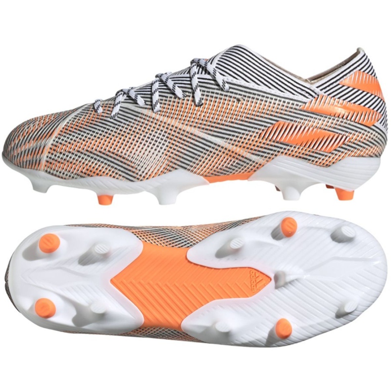 Chuteiras Adidas Nemeziz.1 Fg Jr FW7357 azul marinho, multicolorido cinza