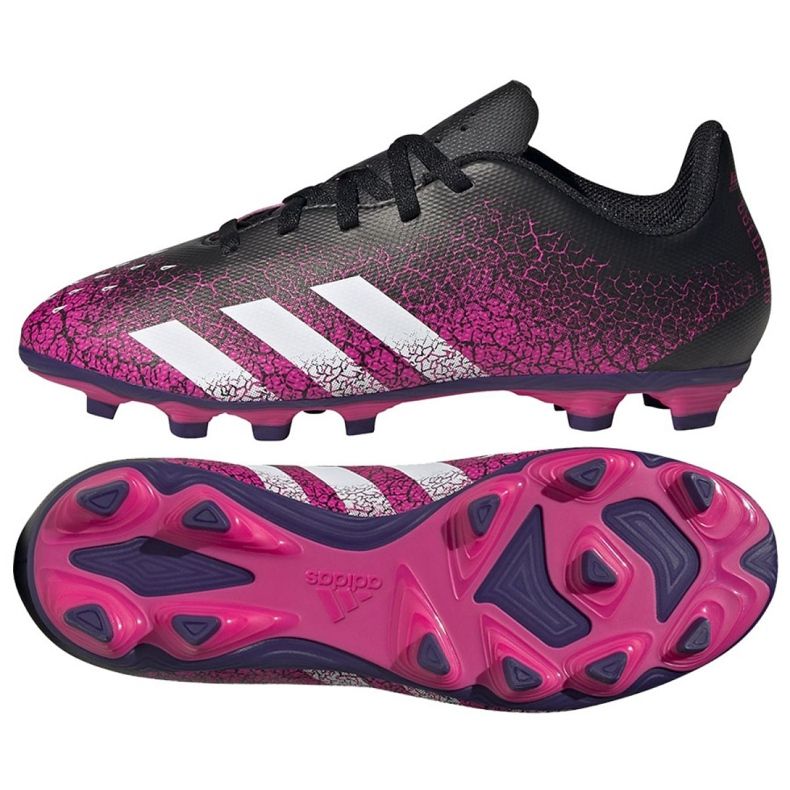 Chuteiras Adidas Predator Freak.4 FxG Jr FW7536 multicolorido rosa Chuteiras Adidas Predator Freak.4 FxG Jr FW7536 multicolorido rosa