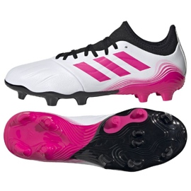 Chuteiras Adidas Copa Sense.3 Fg M FW7934 azul marinho, branco, rosa branco