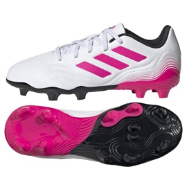 Chuteiras Adidas Copa Sense.3 Fg Jr FX1986 azul marinho, branco, rosa branco