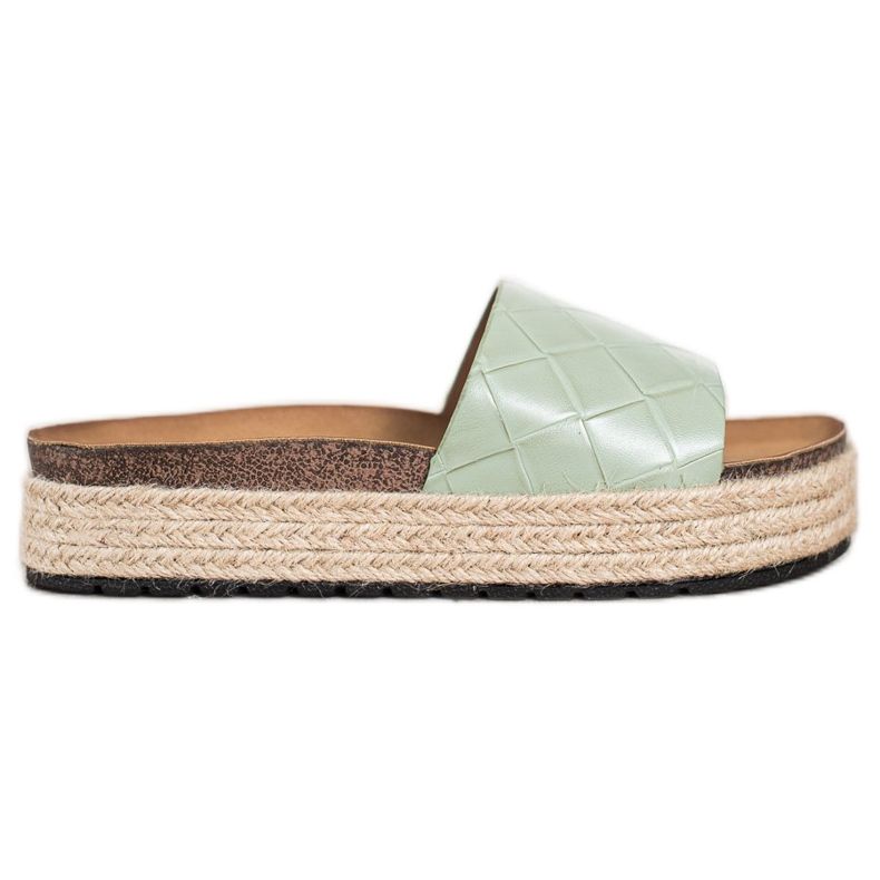 SHELOVET Chinelos na plataforma verde